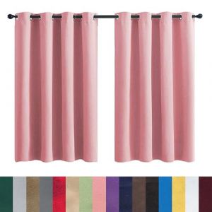 GAIFNAG Rideaux Occultants Isolant Thermique Anti Froid 120 x 70 cm 100% Polyester/D&eacute;coration/Anti Bruit/Lavable Rideaux et Draperies Int&eacute;rieurs &agrave; Oeillets pour Mariage de No&euml;l Chambre, Rose (LvLiangShiLiShiQuGaiFangDianZiShangWuYouXianGongSi, neuf)