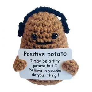 Mini Pomme de Terre Positive Drôle Pomme de Terre Positive Poupée Décoration de Poupée de Pomme de Terre Tricotée Cadeau D'encouragement Exprimez Vos Amour(Casque Pomme de Terre) (JUANMOCHICO, SOCIEDAD LIMITADA., neuf)