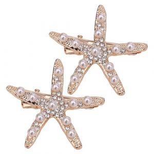 Pince à cheveux étoile de mer pour filles, épingle à cheveux étoile de mer | 2X Épingles à cheveux de plage - Accessoires pour cheveux mignons, accessoires pour cheveux étoile de mer plage étoile de m (venverua, neuf)