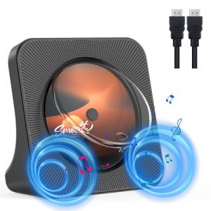 KOVCDVI Lecteur CD Bluetooth Lecteur DVD HDMI pour TV Lecteur CD Enfant Lecteur CD de Bureau Haut-parleurs int&eacute;gr&eacute;s t&eacute;l&eacute;commande Cache-poussi&egrave;re Affichage Radio FM Minuteur Port Casque USB AUX Noir (ytsmuk, neuf)