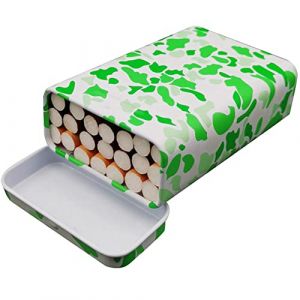Surakey Etui Cigarette Mini Bo&icirc;te &agrave; Cigarettes en Metal Rectangulaire Fit 20 Cigarettes Anti-Extrusion Homme Porte Cigarette Femme Portable Etui &agrave; Cigarette Etui &agrave; Cigarettes Polyvalent Camouflage (Surakey, neuf)
