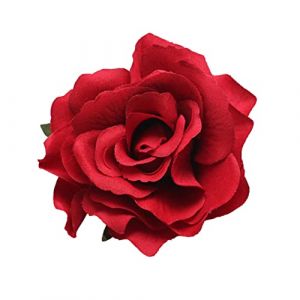 WRITWAA Pince &agrave; Cheveux Fleur Rouge Grosse Taille Broche, Accessoire Coiffure Boh&egrave;me Pour Femmes Et F&ecirc;tes, &Eacute;pingle &agrave; Cheveux Multifonctionnelle En Tissu Robuste (Saieli, neuf)