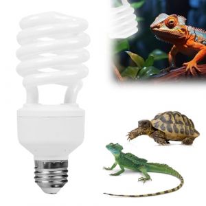 Lotvic Ampoule 10.0 E27 UVB 10.0 Terrarium AC 220-240V Lampe UVA UVB Tortue pour Terrarium de Reptiles, Plantes et Tortues, Lampe E27 Id&eacute;ale pour Tortues et Pogona (QIHAO-EU, neuf)