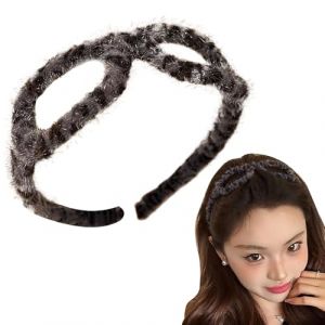 Broupe de cheveux en peluche, bandeau en peluche | Bande de maquillage en forme de lunettes,Fashion Leopard Print Hair Hoop pour les femmes et les filles, accessoires de cheveux (Sunnyushine, neuf)