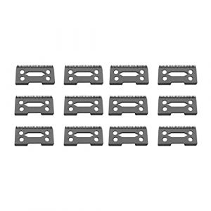 PAGJHRFJG 12 Pièces Lame En Céramique Lame de Rechange En Céramique, 28 Dents En Céramique Tondeuse Lame de Rechange Cutter 2 Trous Tondeuse, Noir (Boyining, neuf)