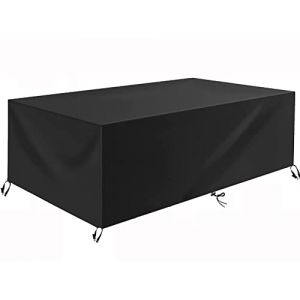 TopSoul Housse Table de Jardin, Housse Salon de Jardin, Rectangulaire Couverture de Protection Meubles ​Bâche Salon de Jardin Imperméable Anti-UV 600D Oxford Bache Table Exterieur 120x90x90cm (TopSoul®, neuf)