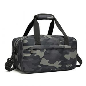 Kono Sac de Voyage 35x20x20cm Pliable Sac Cabine à Main Léger pour Ryanair avec Bandoulière 14 litres, Camouflage (CasDirect, neuf)