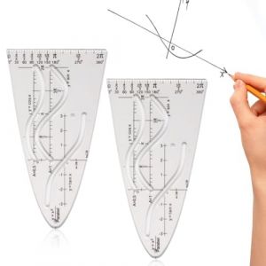 SIRLOMU 2 Pièces Gabarit Parabole Mathématiques, Gabarit Courbe, Règle Parabole, Gabarit Parabole Standard, Pour Étudiants Bureaux Designers Peinture (SHI  DABAO DE DIAN, neuf)
