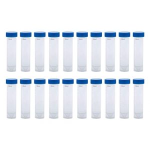 HAXIHA 50 ML bleu Tube a Essai Plastique Tube,Tubes à Essai Gradués,Tube à Échantillons avec Bouchon à Vis,Cryotubes En Plastique Laboratoire Tube Centrifugeuse Fond Plat 20 Pièces (HuaSheng-CN, neuf)