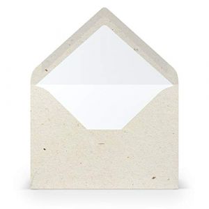 PAPERADO Lot de 100 enveloppes DIN B6 Terra Vanilla cr&egrave;me beige - 100 g/m&sup2; - Sans fen&ecirc;tre - 17,8 x 12,5 cm - Enveloppes avec collage humide - Rabat pointu (Gl&uuml;xx-Agent GmbH, neuf)