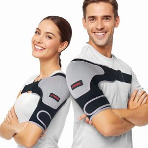 COMFORCE &Eacute;pauli&egrave;re Attelle avec coussinet de pression, manchon de compression d'&eacute;paule en n&eacute;opr&egrave;ne pour homme et femme, support d'&eacute;paule r&eacute;glable pour rotateur, soulagement des douleurs articulaires (Comfpet, neuf)