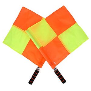 VGEBY Drapeau d'arbitre 2 pi&egrave;ces Drapeau de Juge de Lignes d'arbitre avec Sac de Rangement pour la Formation de Hockey de Football de Football Sportinggoods Drapeau Arbitre Drapeau De Touche Foot (Cairhuir, neuf)