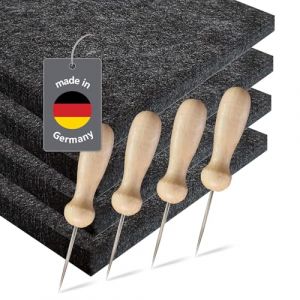 2 Kit Poin&ccedil;on pour Enfant et Adultes &ndash;2 Aiguilles &agrave; Piquer et 2 Tapis feutr&eacute;s-D&eacute;veloppe la Concentration et la cr&eacute;ativit&eacute; gr&acirc;ce au Bricolage- Piquage Poin&ccedil;onnage Maternelle (20 x 14,5 x 1 cm) (Familienmomente, neuf)