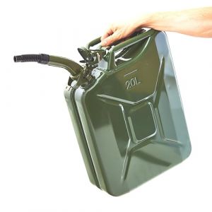 BW&reg; Jerrican en m&eacute;tal de 20 litres avec bec verseur - Vert olive - RAL 6003 - Certifi&eacute; T&Uuml;V et homologation ONU - Fabriqu&eacute; en Europe (let's build brands, neuf)