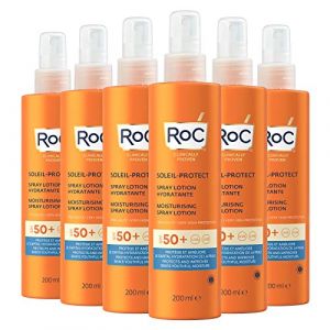 RoC - Soleil-Protect Lotion Spray Hydratante SPF 50 (Lot de 6) - Non Grasse Crème Solaire - Haute Protection - Résistant à l'Eau - 200 ml (RoC Europe, neuf)