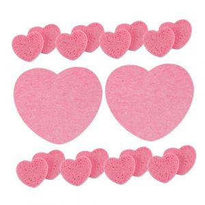 SAFIGLE 20pièces Lot De Éponges Nettoyantes Et Exfoliantes Pour Visage Forme De Cœur (Grand Di, neuf)