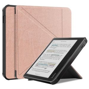 ZTAOOPOU Antichoc Housse pour KOBO Libra Colour Coque - &Eacute;tui KOBO Libra Colour 7" Liseuse eBook Housse avec Support Pliant Housse Protection Coque (Or Rose) (STAECASE, neuf)