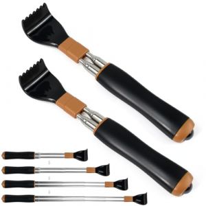 VGECEE 2PCS Gratte Dos T&eacute;lescopique Gratte-dos Extensible 21 cm &agrave; 54 cm Grattoir &agrave; Dos avec Perles de Massage Gratte-dos en Acier Inoxydable Grattoir Arri&egrave;re Extensible avec Poign&eacute;e pour Hommes Femmes (Teksyjiuh, neuf)
