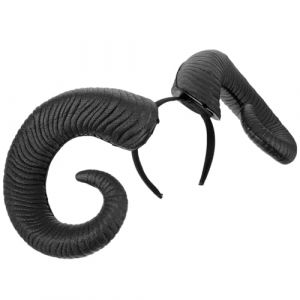 Healifty Serrage-t&ecirc;te Halloween Cornes Noires Cr&eacute;atif en Mat&eacute;riau &Eacute;cologique, Bandeau Cheveux Adulte pour D&eacute;guisement F&ecirc;te Costume Cosplay, Accessoire Coiffure Amusant pour Maquillage (Madonna Tied, neuf)