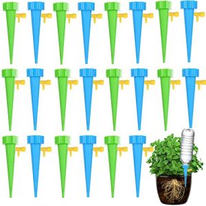 40pcs Goutte &agrave; Goutte Pot de Fleur Bouteille Irrigation Goutte &agrave; Goutte Bouteille Arroseur Automatique Plantes Arrosage Goutte a Goutte avec Vannes pour Jardin Maison Int&eacute;rieur Ext&eacute;rieur (HYBREU, neuf)