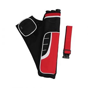 Carquois de Hanche de Fl&egrave;che de Tir &agrave; l'arc, Pochette de Sac d'arc de Taille de Support de Fl&egrave;ches, Carquois R&eacute;glables pour la Cible de Chasse &agrave; l'arc Pratiquant Les Jeunes Adultes(Rouge) (Qinqinzi, neuf)