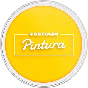 Kryolan Pintura Water Color Maquillage 25 ml, couleur : Sunlight, lavable, v&eacute;g&eacute;talien, sans parfum, sans paraben, sans gluten &ndash; Id&eacute;al pour les enfants, les f&ecirc;tes, le carnaval, le carnaval et Halloween (Kryolan Professional Make-up, neuf)
