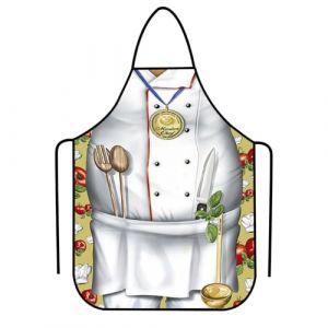 Tablier cuisine homme humour, tablier barbecue homme humour tabliers abdominaux bizarres tablier humoristique tabliers hommes humour tabliers de cuisine sexy F&ecirc;te de cuisson au barbecue (Blanc) (My Smart Choice 5, neuf)