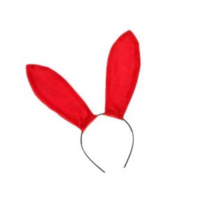 iplusmile Serre-t&ecirc;te Oreilles de Lapin Rouge Velours L&eacute;ger Accessoire Cosplay et F&ecirc;te Bandeau Stable pour Carnaval et D&eacute;guisement (Cosy & U, neuf)