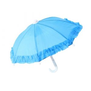 perfk Parapluie Miniature pour Maison de poupée, Mini Parapluie pluvieux, Jouet pour Enfants, Parapluie Mignon, Parasol Suspendu, Accessoires décoratifs, Bleu (perfk, neuf)