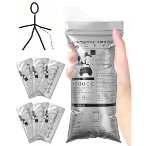 HUVZOR 6 Pi&egrave;ces d'urinoir jetable, Toilettes Portables pour Le Camping, Voyages, embouteillages, Sac a vomi Voiture, Pot de Chambre Adulte, urinoirs Portables pour Femmes, Hommes et Enfants (Volumetech OU, neuf)