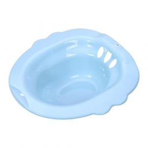 perfk Bain de si&egrave;ge pour si&egrave;ge de Toilette avec Bidet int&eacute;gr&eacute;, Assise Plus Large pour Le Lavage des Fesses, lavabo Universel, de Bain de Vapeur Vaginal, Bleu (perfk, neuf)