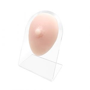 WARRIOR Oreille Langue Oeil Nez Mamelon 3D en Silicone avec Présentoir Outil de Pratique de Piercing (Mamelon) (Z&Z PUNK SHOPPING, neuf)