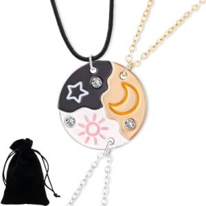 BLPRKOT 3 Pièces Colliers des meilleures amies pour toujours Collier en alliage de zinc Collier pendentif puzzle BFF Set,Colliers BFF collier d'amitié pour toujours meilleurs amis pour filles cadeaux (WANGLIWEI STORE, neuf)