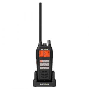 Retevis RM15 VHF Marine, VHF Marin Portable &Eacute;tanche, IP68,2000 mAh Batterie, &Eacute;cran Bicolore, Flottant 88 Canaux, Talkie Walkie Professionnel Marine avec Haut-Parleur pourBateaux (1 Pi&egrave;ce) (RetevisDirect, neuf)