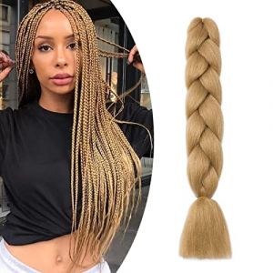 Gairyan 24" Meches pour Tresses Africaine Braids Meches Tresse Cheveux Rajout Cheveux Tressage 1 Paquet Crochet Braids Extension de Cheveux Afro pour Tresse Ombre Synthétiques (Blond Foncé) (Gairyan, neuf)