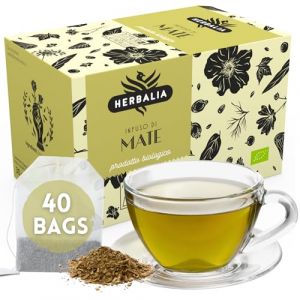 HERBALIA - Maté en Sachets, Coffret de Thé Maté de 40 Sachets Sans Agrafes, 60 g de Yerba Maté pour Infusions et Tisanes, Idée Cadeau (Family At Home, neuf)