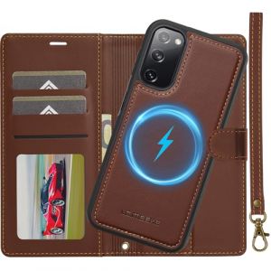 Coque pour Samsung Galaxy S20 FE 4G/5G, 2 en 1 Amovible Housse en Cuir Etui Folio &agrave; Clapet Dragonne, Portefeuille RFID Blocage, B&eacute;quille, Fentes pour Cartes, Folio Magnetique Etui pour Samsung S20 FE (Nshkeji, neuf)