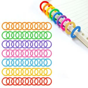 70 Pi&egrave;ces Anneaux de Livre, Anneaux de Reliure &agrave; Feuilles ​Mobiles en Plastique Color&eacute;s pour Cahier Scrapbooking Travaux Classeur Porte Cl&eacute;s Bricolage Album Papier Artisanal Cartes Bloc Notes 20mm (LiuLanFen, neuf)