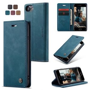 Cracedily Coque pour iPhone 6 / 6S Pochette, Etui Protection Housse Premium en Cuir PU,Etui &agrave; Rabat Pochette de Portefeuille &Eacute;tui pour iPhone 6 / 6S Case, Bleu Vert (Cracedily, neuf)