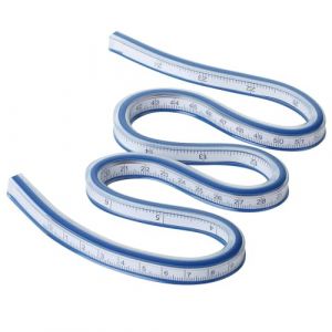 Règle Flexible, 60cm Regle Courbe, Flexible Regle Plastique Souple, Flexible Ruler Rgle Incurvé Règle de Modèle pour Bureau Ecole Studio Dessin Technique Vêtement Menuiserie (Rfervgauk, neuf)