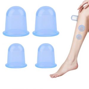 4 Pièces Ventouse Cellulite,Ventouse Visage,Ventouse Massage,Ventouse Silicone Cicatrice,Ventouse Visage Anti-Rides - Facial Lift Cup,Ventouse Silicone,Ventouse Massage Kiné (YunLangShiJiu, neuf)