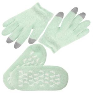 POPETPOP Set de Mitaines Hydratantes et Chaussettes Gel pour Mains et Pieds Secs Soins Nourrissants Anti-crevasses Réutilisables Unisexe Protection Hydratante Nuit et Jour (Riser Treasure, neuf)