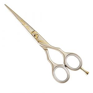 Kiepe 2451 ciseaux 5.5 Pouces Ergonomic Design Luxury Gold &ndash; Ciseaux professionnels premium avec poign&eacute;e ergonomique et &eacute;l&eacute;gant rev&ecirc;tement dor&eacute; pour des coupes pr&eacute;cises et nettes (GSHOPPING, neuf)