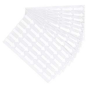 PATIKIL Petit Fl&egrave;che Autocollant &Eacute;tiquette 1.2x0.4", 600 Pcs Adh&eacute;sif Couleur Codage Signe D&eacute;calque pour Gaz Flux Direction Inspection D&eacute;faut Marquage, Blanc (PATIKIL UK, neuf)