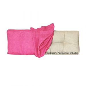 LILENO HOME Housse rembourrée de coussin pour palette européenne - Housse extérieure pour meubles en palettes - Housse de rechange pour coussin de dossier - 120 x 40 x 16-20 cm - Rose (Discount-Deal24, neuf)