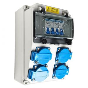 Tableau Électrique 16A, Coffret Électrique En Saillie Avec Interrupteur Différentiel 230V, Coffret De Chantier Étanche IP44, Coffret Électrique Mural Pour Atelier Ou Chantier Intérieur/Extérieur (meeloo, neuf)