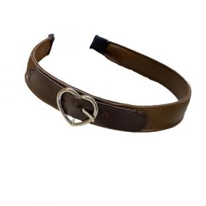 Bandeau tendance en cuir marron caf&eacute; avec boucle pour cheveux - Pour femme - Printemps et automne (WANGJZNB, neuf)