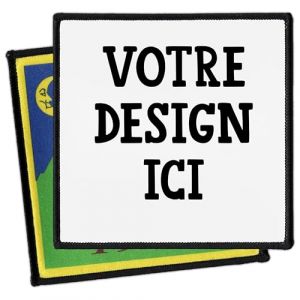 Patch Personnalisé Carré 10,2 cm avec votre Photo, Logo ou Design | Impression Textile Haute Résolution | Écusson Thermocollant sur mesure | Pour Vestes et Vêtements | par Concrete Schoolyard (Concrete Schoolyard Berlin, neuf)