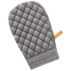 TOYANDONA Serviette de Bain Exfoliante pour Hommes Double Face, Brosse Dorsale Antid&eacute;rapante, Taille Compacte, Couleur Grise, Lingette Exfoliante Corps Soin du Dos, 1 Pi&egrave;ce (Y HEART, neuf)