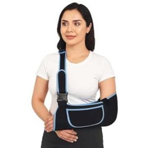 ZRUEWOT Maintien du Bras Echarpe de Bras r&eacute;glable Support en mesh doux et respirant Attelle Bras pour Blessures Attelle Epaule Echarpe de Soutien pour Bras Droit Gauche (Lideke, neuf)